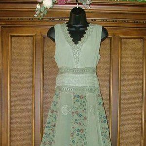 Gorgeous NWT Gypsy Twirlly Dress Sage Greens